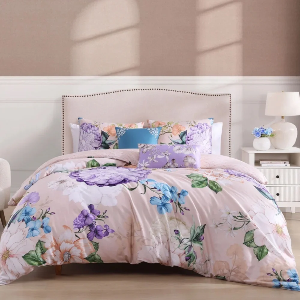 Bebejan Bright Bouquet Reversible Queen Comforter Set